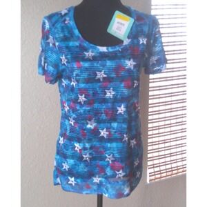 REEL LEGENDS NWT RED WHITE & BLUE LIGHTWEIGHT SHORT SLEEVE TOP 	BN313